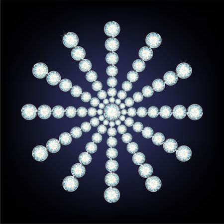 Snowflake made from diamonds. the   illustrationのイラスト素材