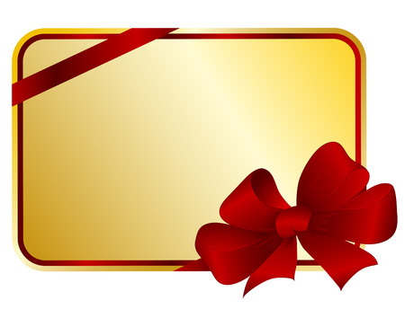 Gift card with a bow and a tapeのイラスト素材