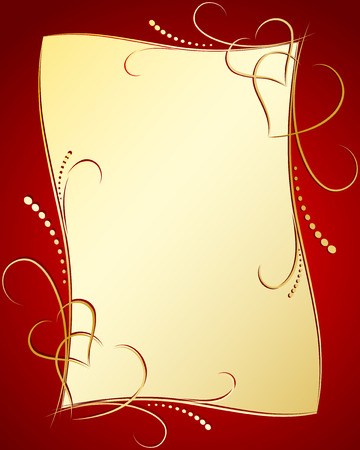 Background by the Valentine's day with red heartsのイラスト素材