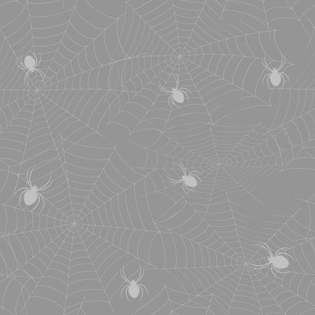 Halloween  seamless with web のイラスト素材