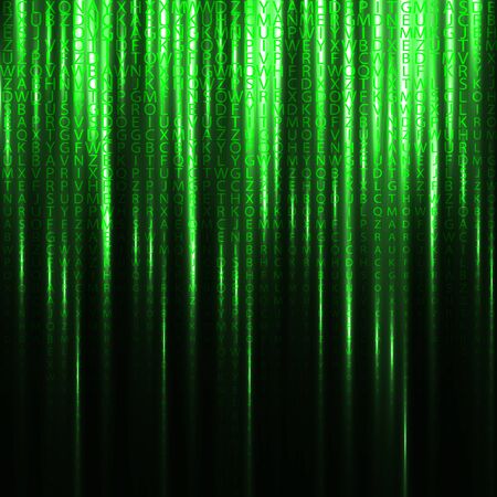 Abstract binary code background of Matrix style. Vector illustration.のイラスト素材