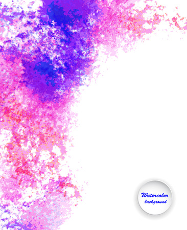 Watercolor vector background. Hand drawing with colored spots and blotches.のイラスト素材