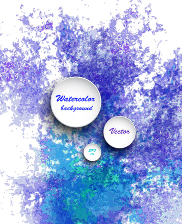 Watercolor vector background. Hand drawing with colored spots and blotches.のイラスト素材