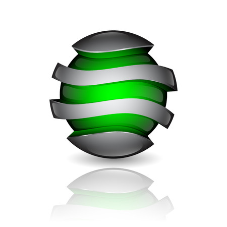 Colorful glossy spheres isolated. Vector illustration for your design..のイラスト素材