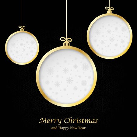 Abstract Christmas ball cutted from paper on  background. Vector   illustrationのイラスト素材