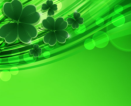 Saint Patricks day background. Clover vector background.のイラスト素材