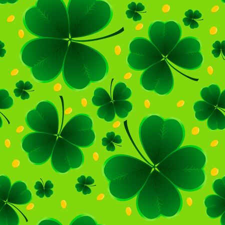 Saint Patricks day background. Clover vector background.のイラスト素材