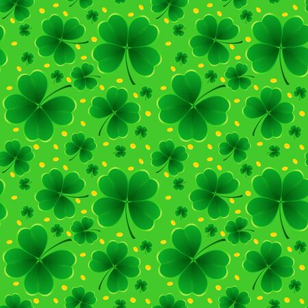 Saint Patricks day background. Clover vector background.のイラスト素材