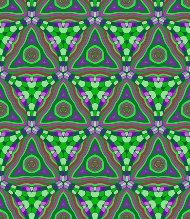 Seamless background of different colors, overlapping each other and swirling in a spiral.のイラスト素材