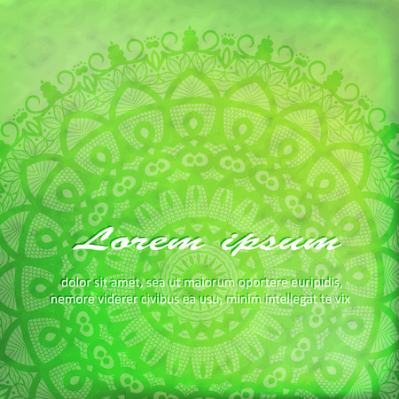 Vector Beautiful Deco Mandala, Patterned Design Element, Ethnic Amuletのイラスト素材