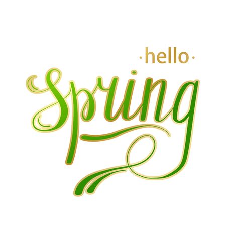 Hello Spring abstract background. Design element with green leavesのイラスト素材