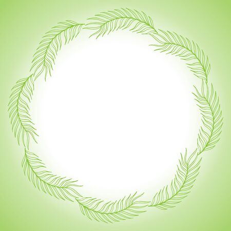 Spring frame made up of leavesのイラスト素材