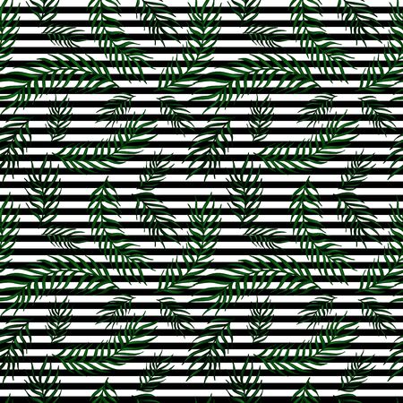 Seamless pattern with palm leaves .のイラスト素材