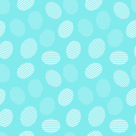 Easter eggs blue background. Seamless pattern. Vector illustrationの写真素材