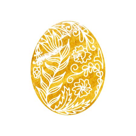 Happy Easter Lettering Egg. Vector illustrationのイラスト素材