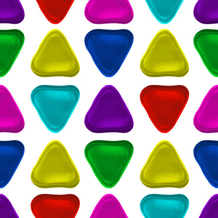 Seamless vector pattern made up of geometric shapes clay.