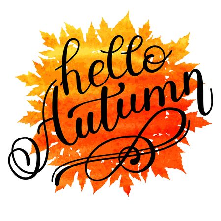 Autumn banner background with paper fall leaves.のイラスト素材