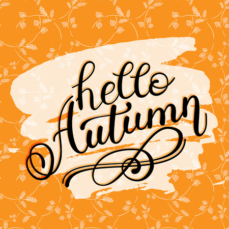 Autumn banner background with paper fall leaves.のイラスト素材