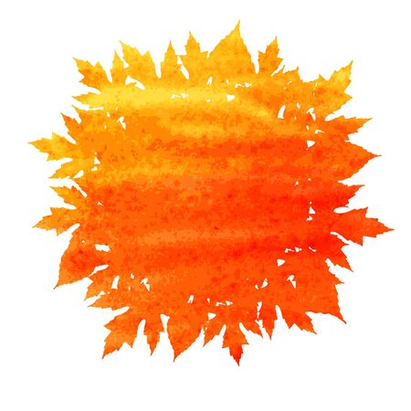 Autumn banner background with paper fall leaves.のイラスト素材