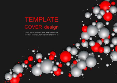 Colorful Glossy Balls Background. Falling Spheres. Abstract Candies. Vector illustrationのイラスト素材