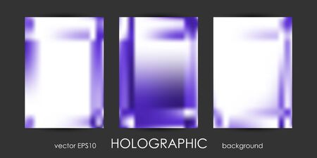 Set of Trendy Holographic Backgrounds for Cover, Brochure, Poster, Wedding Invitation, Wallpaper, Backdrop, Business Design.のイラスト素材