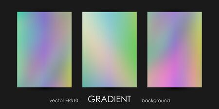 Set of Trendy Gradient Backgroundsのイラスト素材
