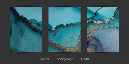 Alcohol ink vector texture banner. Fluid ink abstract background. Art element illustration for your design.の写真素材