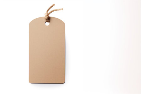 Trade blank tag, price tag for store, sales form. Insulated Label for gift wrapping.の素材
