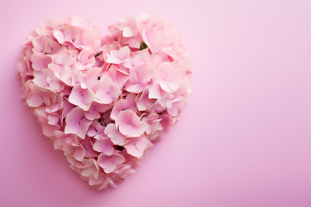 delicate pink background with air clouds and many hearts. To congratulate your loved ones on Valentine's Day, wedding day and birthday.の素材