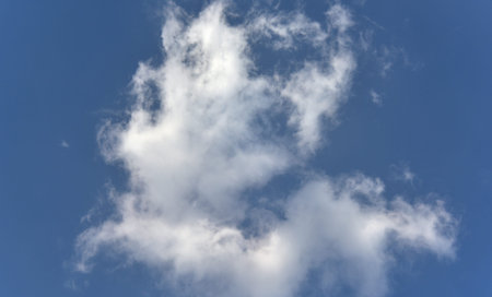 Blue sky and white cloudsの写真素材