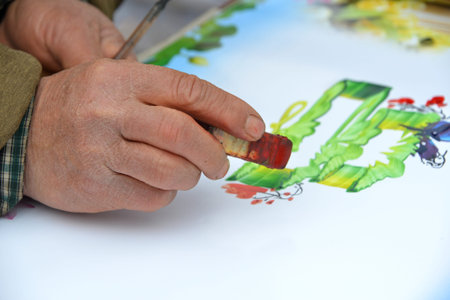 Dye Paintingのeditorial素材