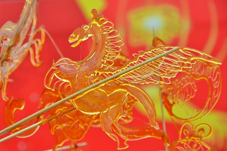 Sugar flying horse paintingのeditorial素材