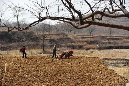 Farmers preparations for Plowingのeditorial素材