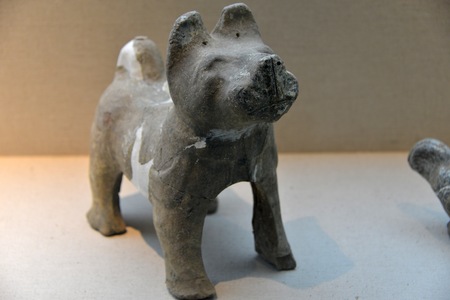 Glazed pottery dogのeditorial素材
