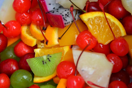 Fresh fruit platterの写真素材