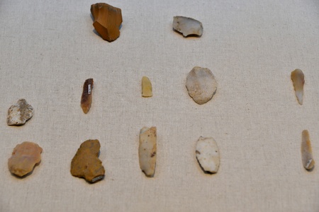 Old stone age relics unearthed stone scrapers, Chinaのeditorial素材