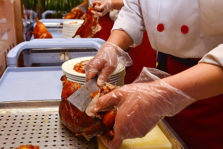 roast duck productionの写真素材