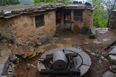 house at Taihang Mountain Villageのeditorial素材