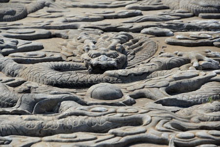 The Imperial Palace dragon shaped stone carving artのeditorial素材