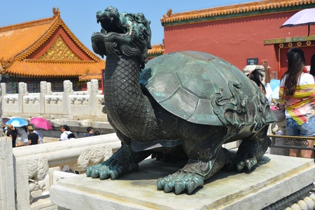 Beijing the Imperial Palace Bronze Dragon turtleのeditorial素材