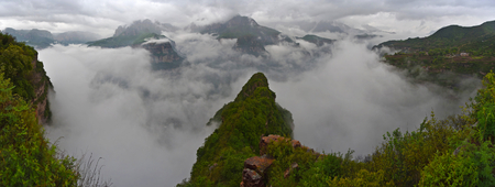 Rain clouds in Taihang Canyonの写真素材