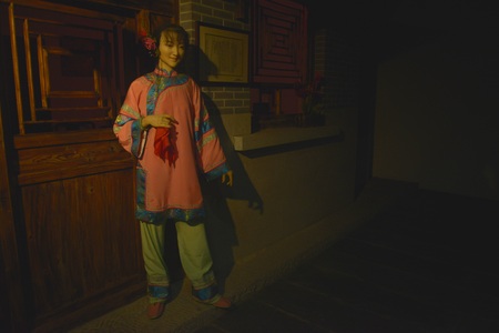 Detailed sculpture at a museum in Shandong, Chinaの写真素材