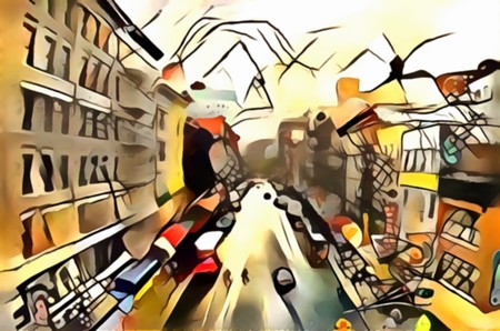 The interpretation of the abstract city skyline illustration of the new York's avant-gardeの写真素材