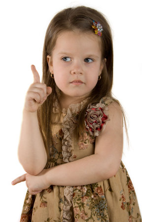 Little girl hand upの写真素材