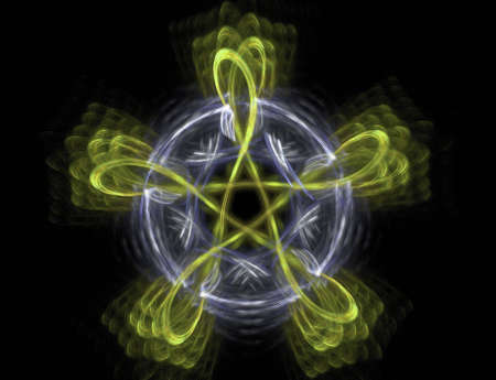 Fire star. Computer generated abstract texture.の写真素材