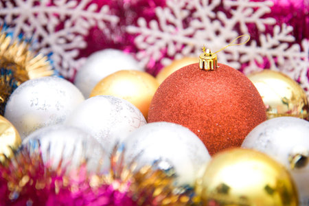 Colorful christmas decoration set