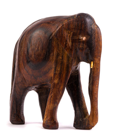 Wooden elephant figurine from Thailand