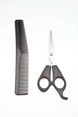 utensils for cutting and hair careの写真素材