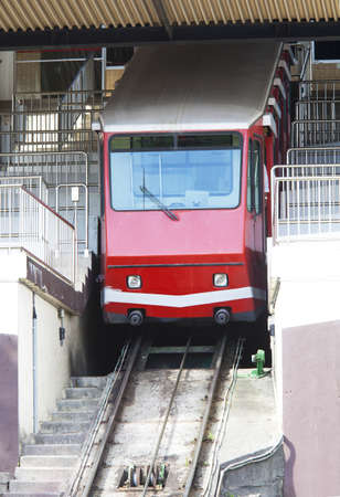 Funicular railway tourist passengers in the stationのeditorial素材