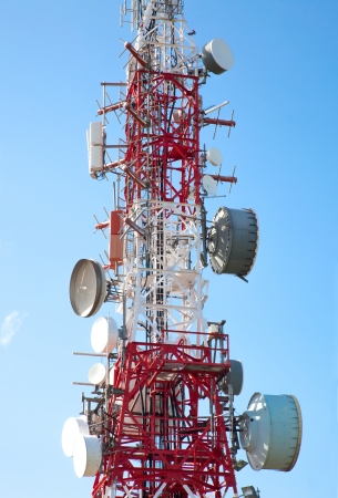 Communications antenna for radio, television and telephonyの写真素材
